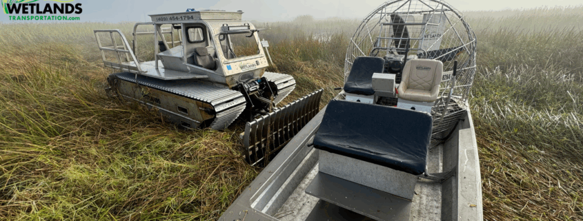 Marsh Master 2 backhoe - Marsh Master 2-LX - Wetlands Transportation Vidor Texas - Captain Josh Davis Airboat