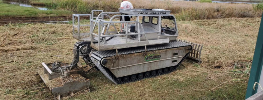 Marsh Master 2 backhoe - Marsh Master 2-LX - Wetlands Transportation Vidor Texas - Captain Josh Davis
