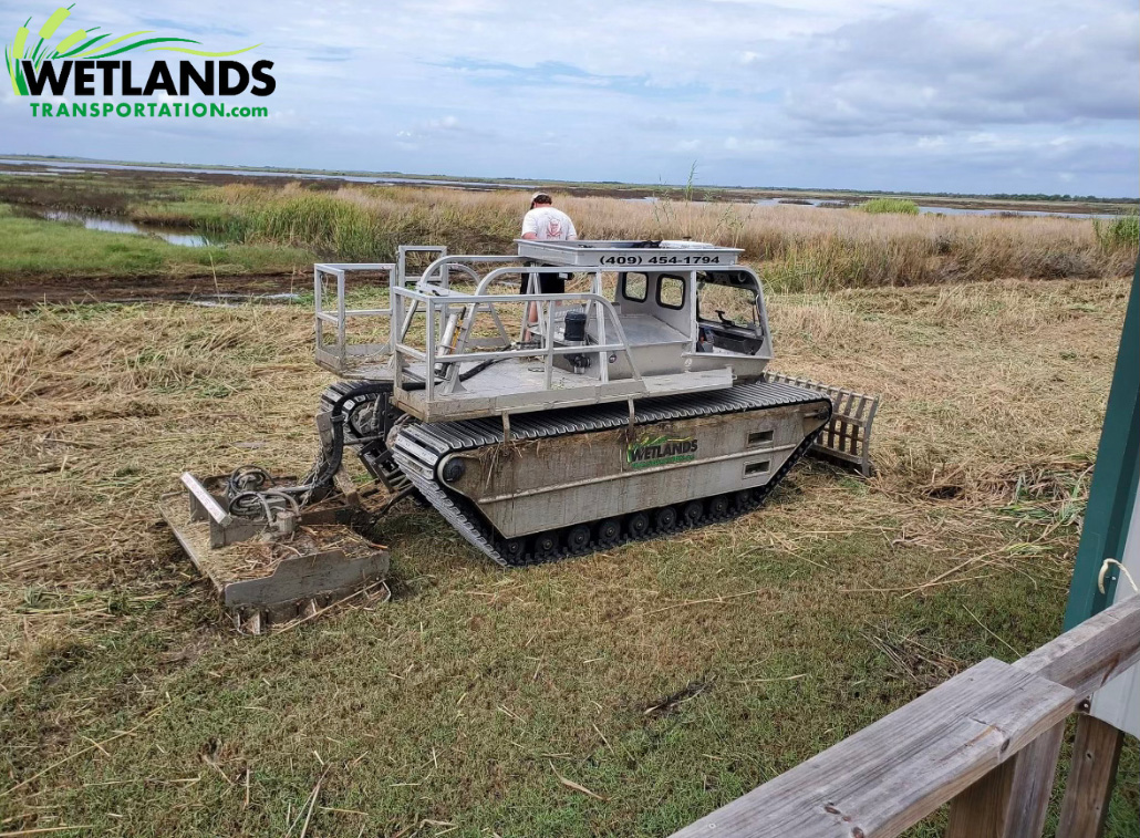 Marsh Master 2 backhoe - Marsh Master 2-LX - Wetlands Transportation Vidor Texas - Captain Josh Davis